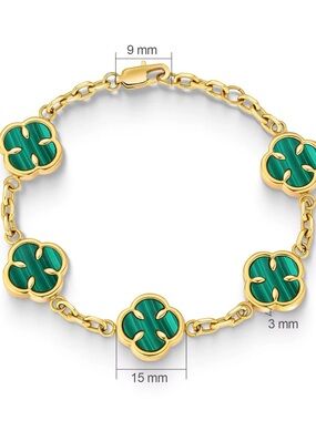 Clover Bracelet with Green Accents